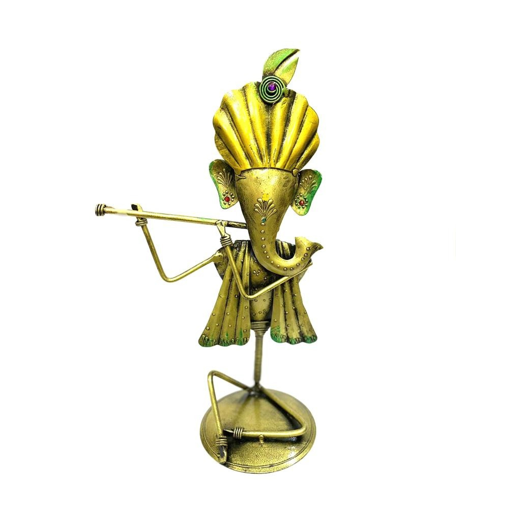 Ganesha Musicians Metal Artefacts Various Instruments Exclusively Tamrapatra