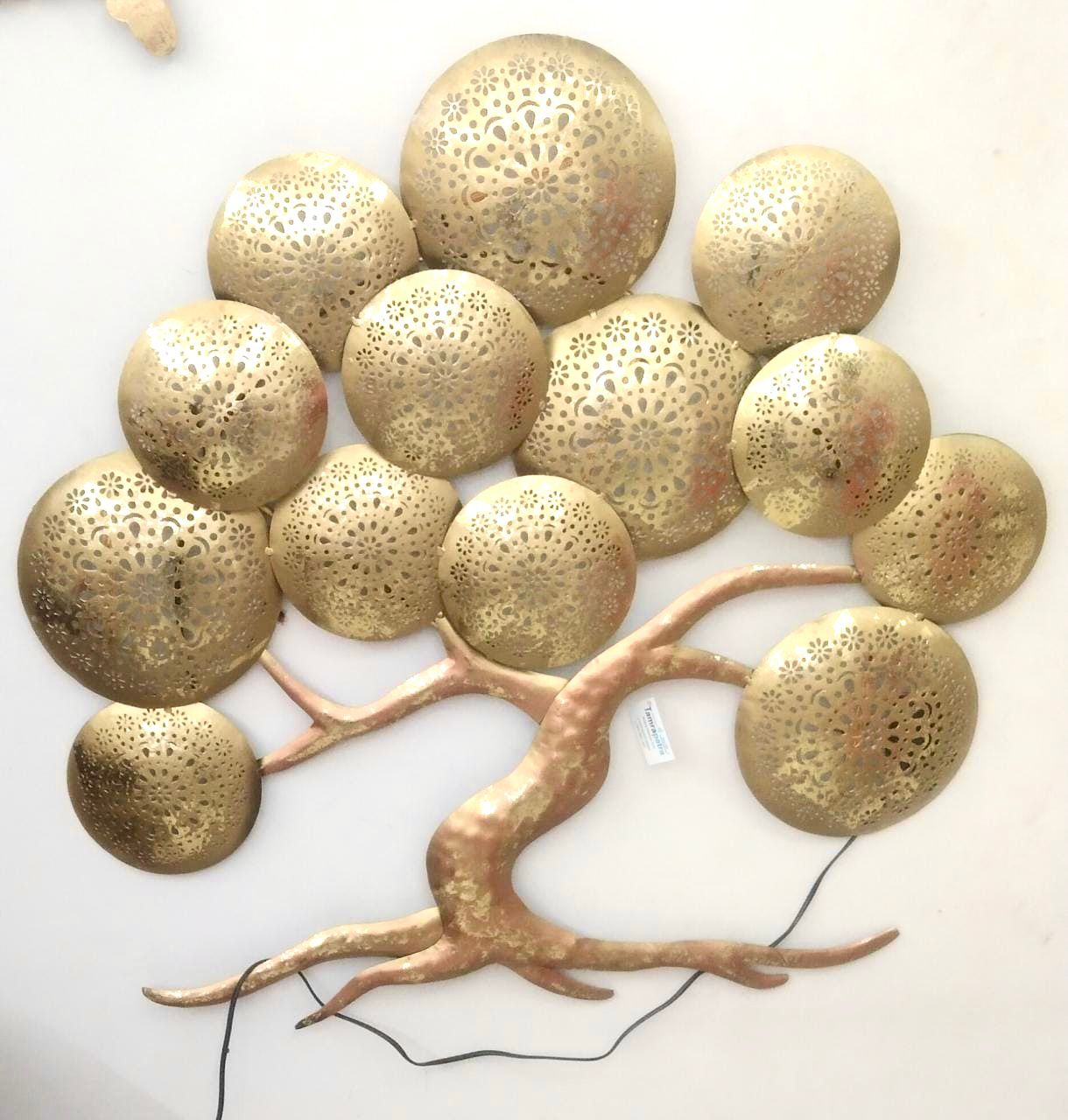 Artistic Creation Of Gold Metal Tree Wall Décor Arts Exclusively At Tamrapatra