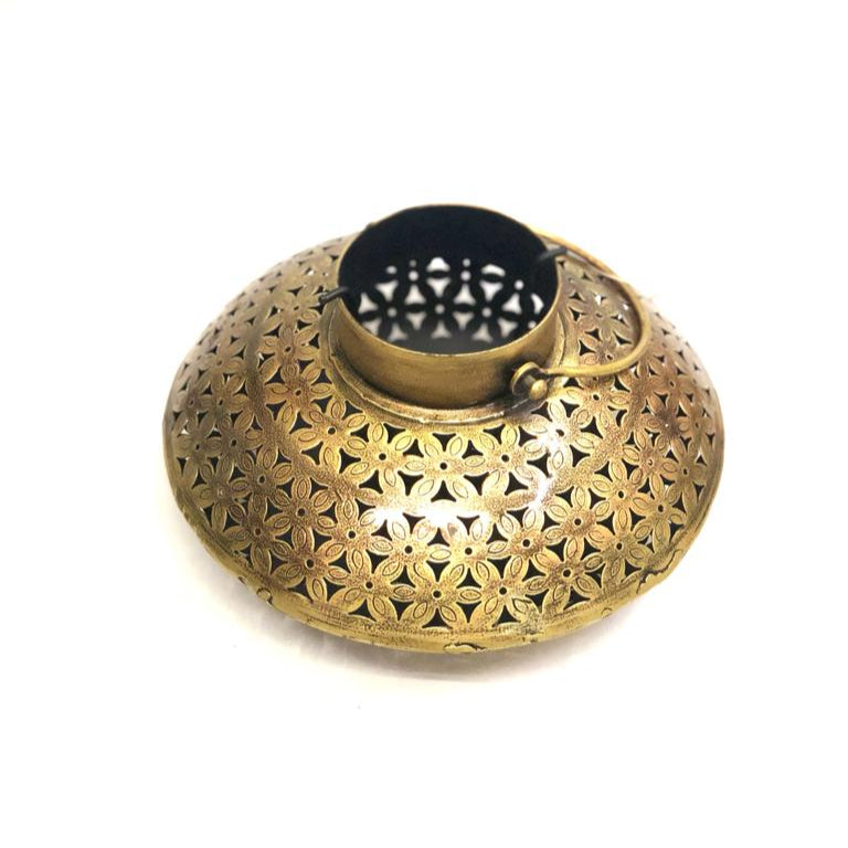 Hanging Kudiya Candle Holder With Handle Carving Tea Light Only At Tamrapatra
