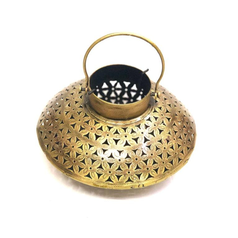 Hanging Kudiya Candle Holder With Handle Carving Tea Light Only At Tamrapatra