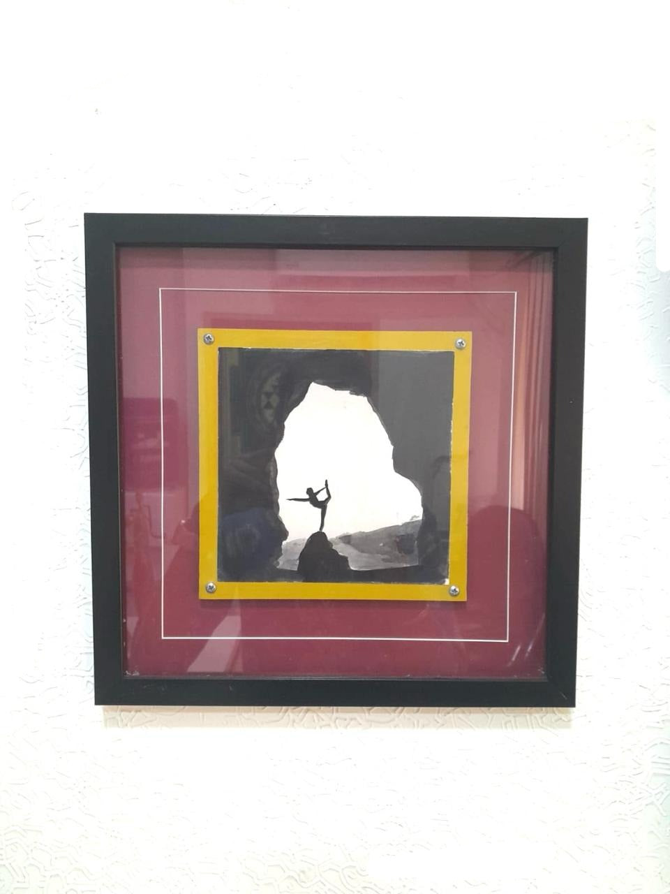 Monuments Abstract Canvas Paintings With Glass Enclosed Frame From Tamrapatra