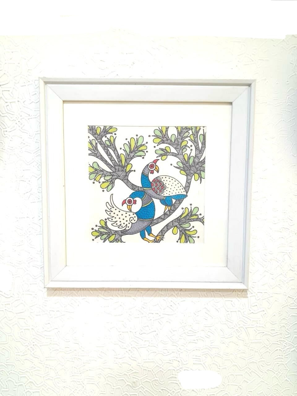 Canvas Madhubani Hand Paining Home Décor Wall Art Eccentric Design By Tamrapatra