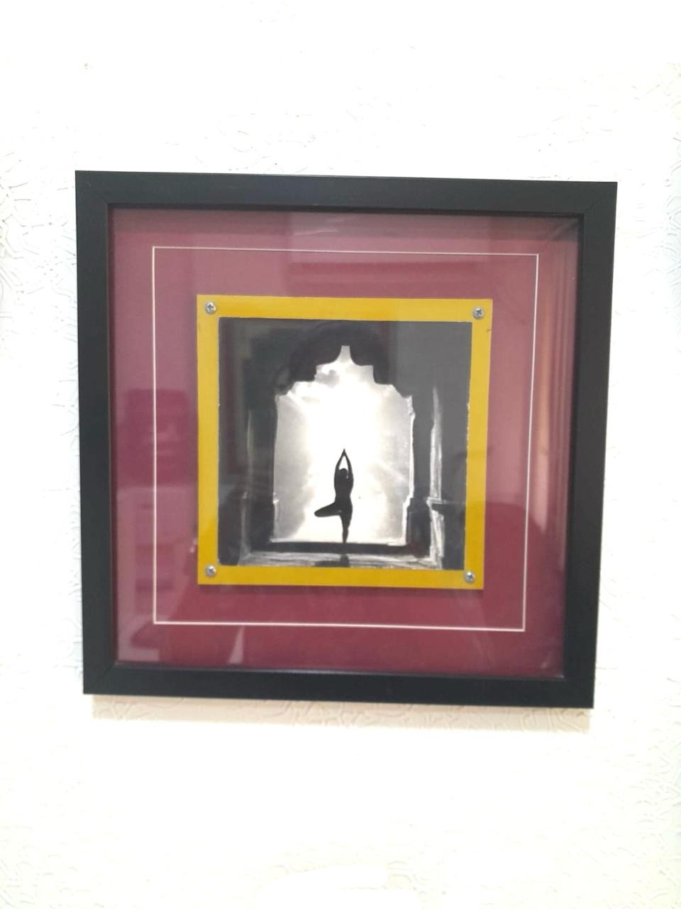 Monuments Abstract Canvas Paintings With Glass Enclosed Frame From Tamrapatra