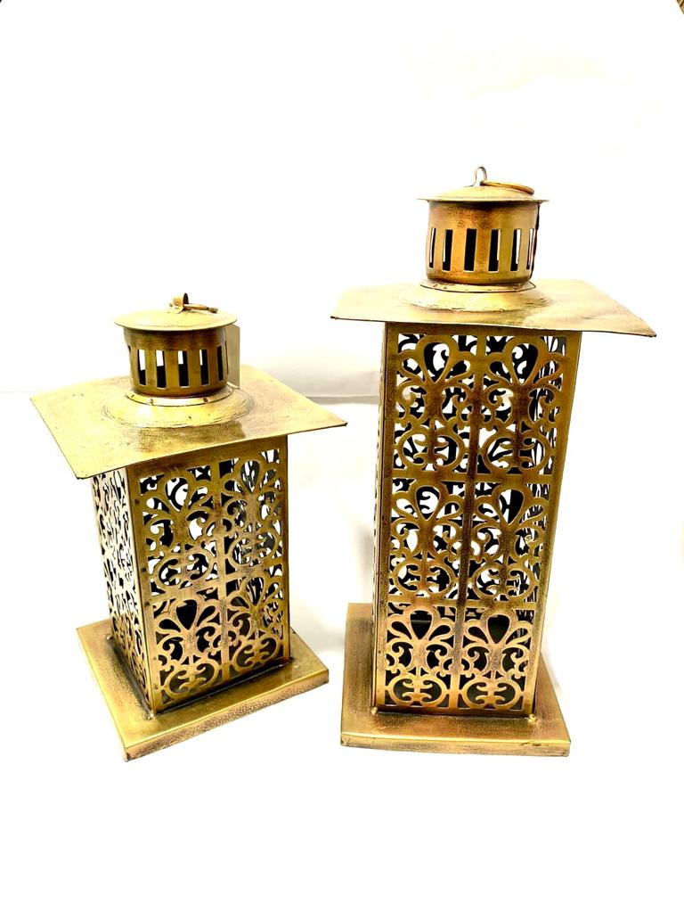 Showcase Traditional Lanterns Home Décor Light Candle Handicrafts By Tamrapatra