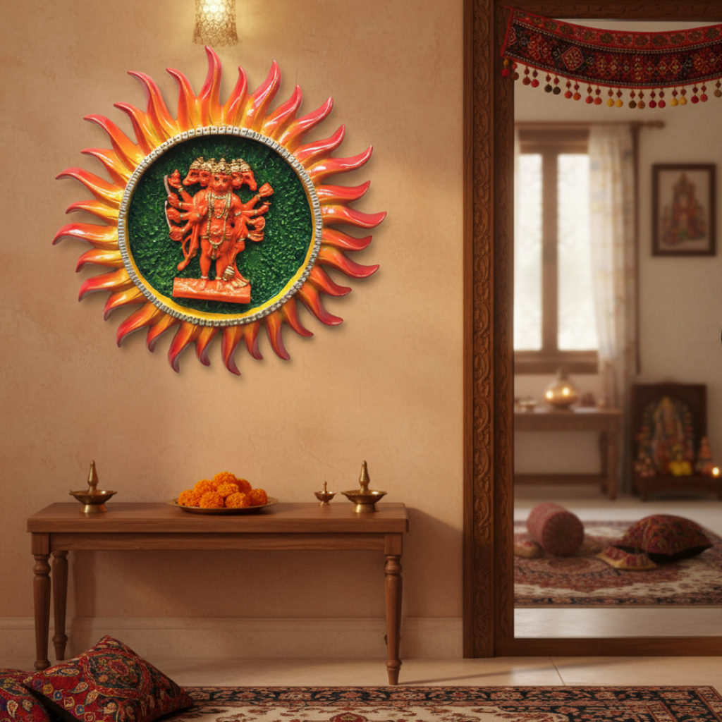 Sun Hanumanji Design Bajrang Bali Followers Choice Hanging Décor Tamrapatra