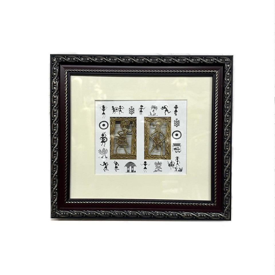 Warli Dhokra Wall Art Hanging Frames With Beautiful Traditional Design Tamrapatra