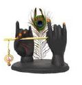 Hand Krishna Resin With Peacock Feather Religious Figurine At Tamrapatra