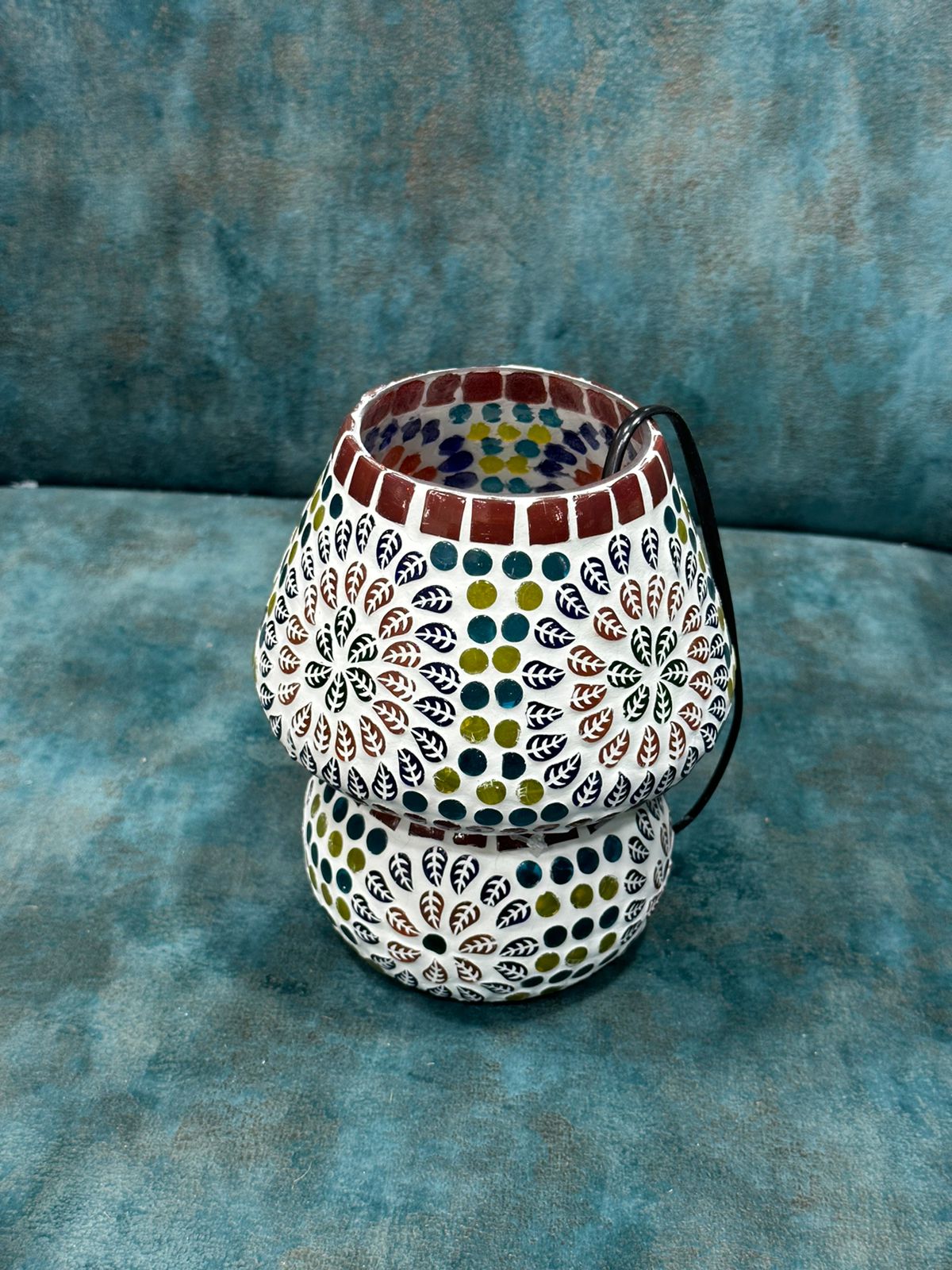 Striking Bright Lights Table Lamp In Modern Shape Glass Art From Tamrapatra