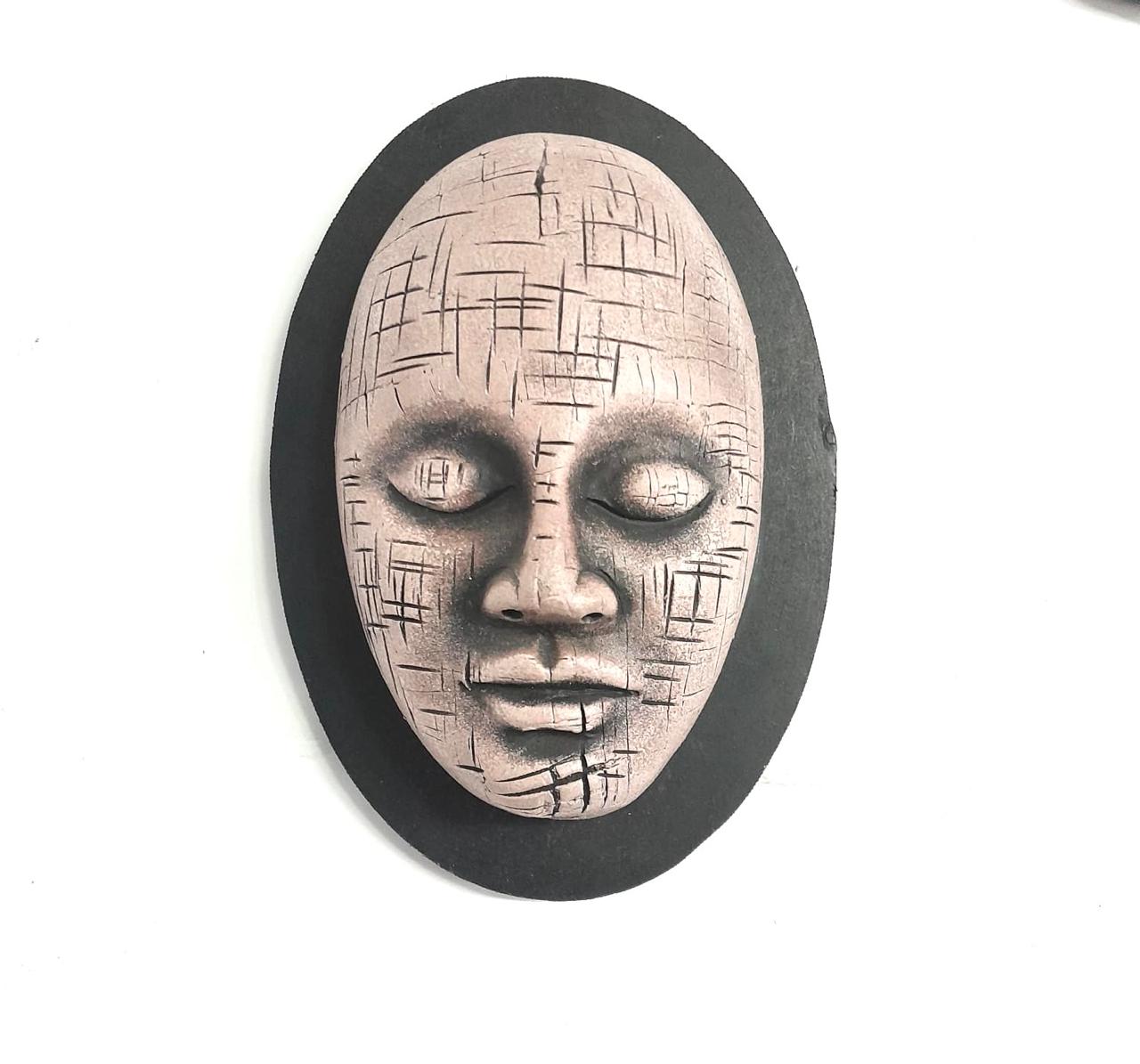 Creative Terracotta Masks In Vibrant Shades On MDF Hanging Tamrapatra