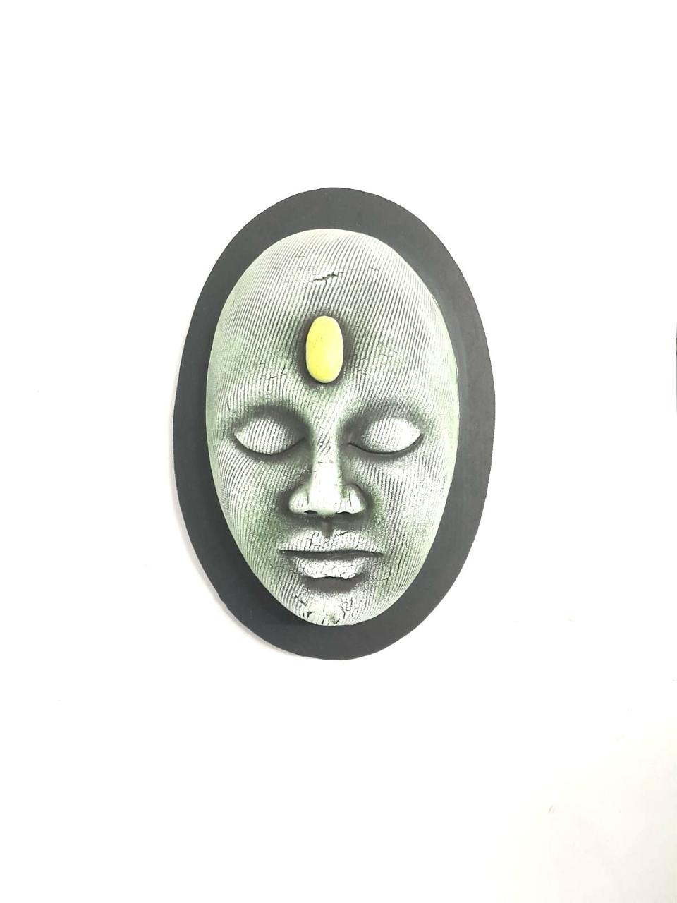 Creative Terracotta Masks In Vibrant Shades On MDF Hanging Tamrapatra