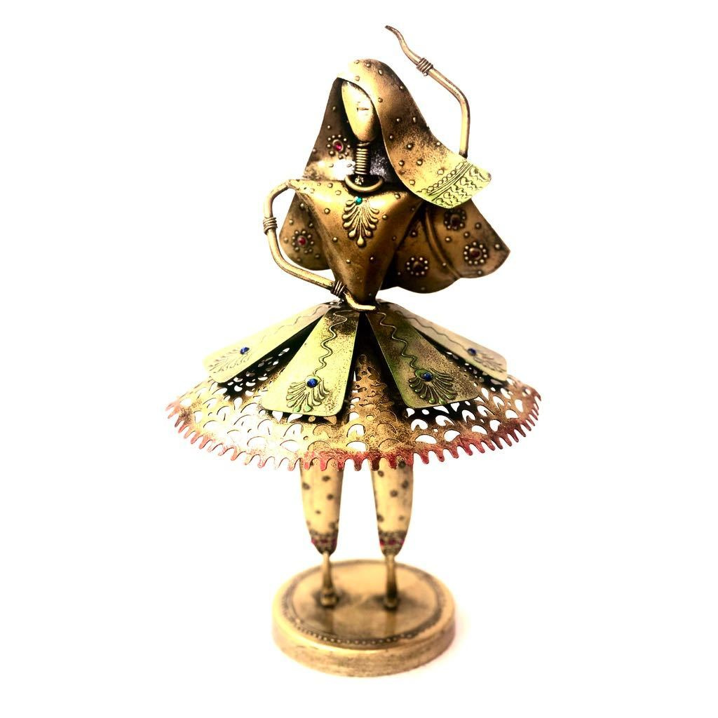 Metal Dancing Lady With Designer Dress In Various Styles From Tamrapatra - Tamrapatra