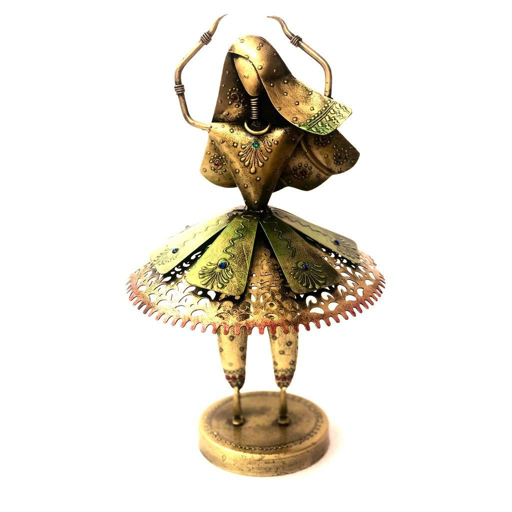 Metal Dancing Lady With Designer Dress In Various Styles From Tamrapatra - Tamrapatra