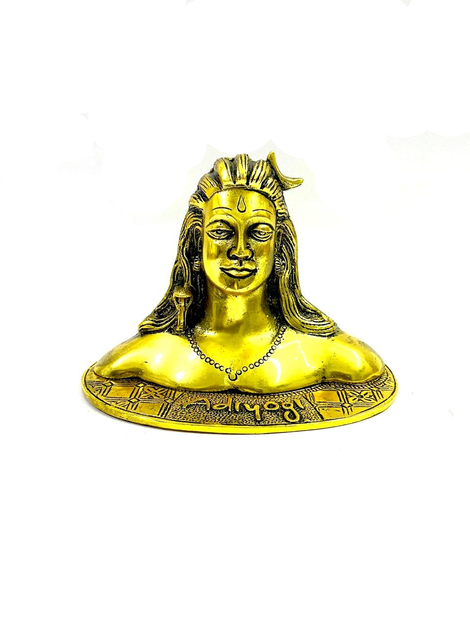 Adi Yogi Metal God Statue Showpiece Idols Handicrafts Religious From Tamrapatra