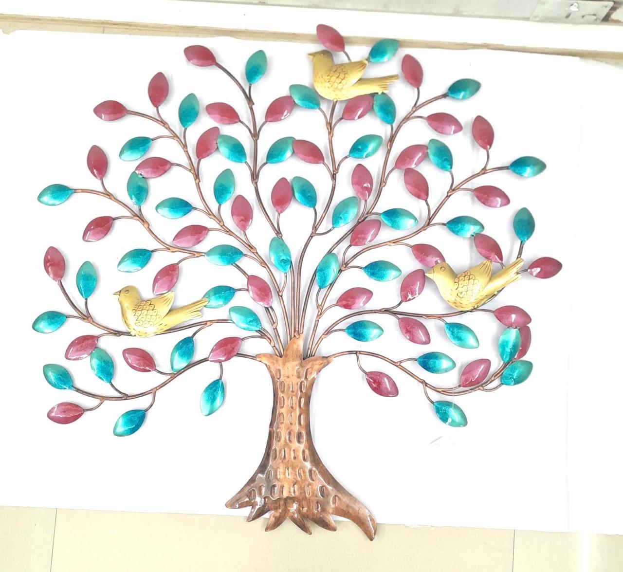 Multicolor Tree In Metal Handicrafts Wall Art Exclusive Home Décor By Tamrapatra