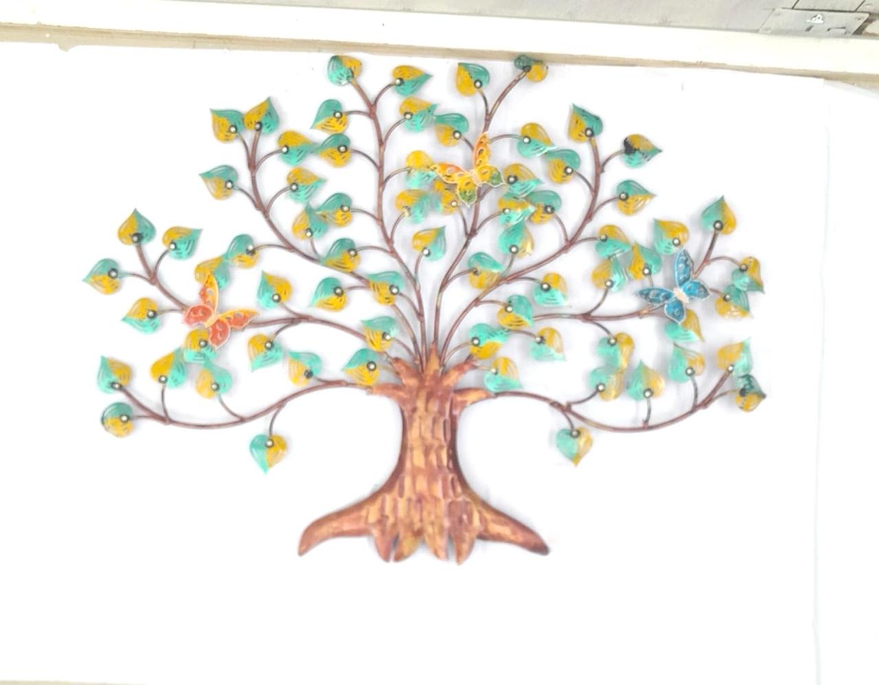 Multicolor Tree In Metal Handicrafts Wall Art Exclusive Home Décor By Tamrapatra