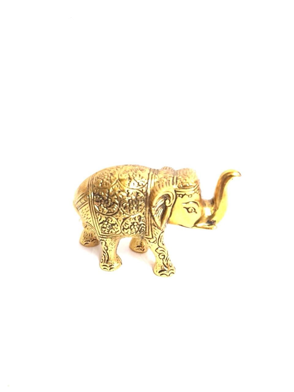 Metal Elephant Carving Design Showpiece Biggest Collection Of Handicrafts Tamrapatra