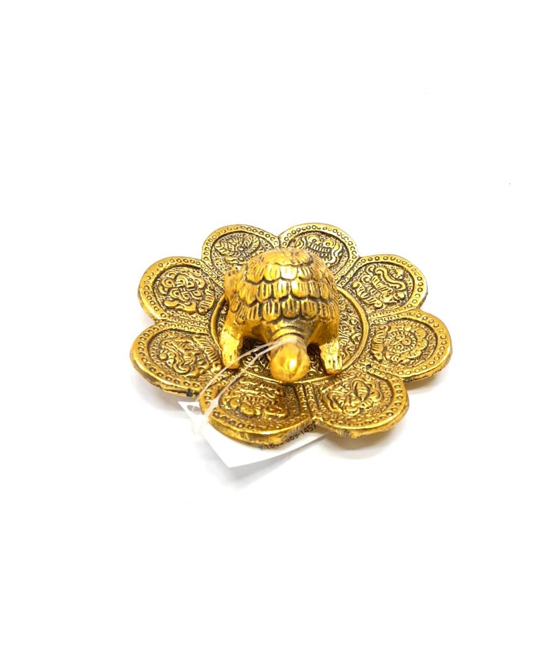 Vastu Tortoise With Plate In Metal Excellent Gifting Creations By Tamrapatra