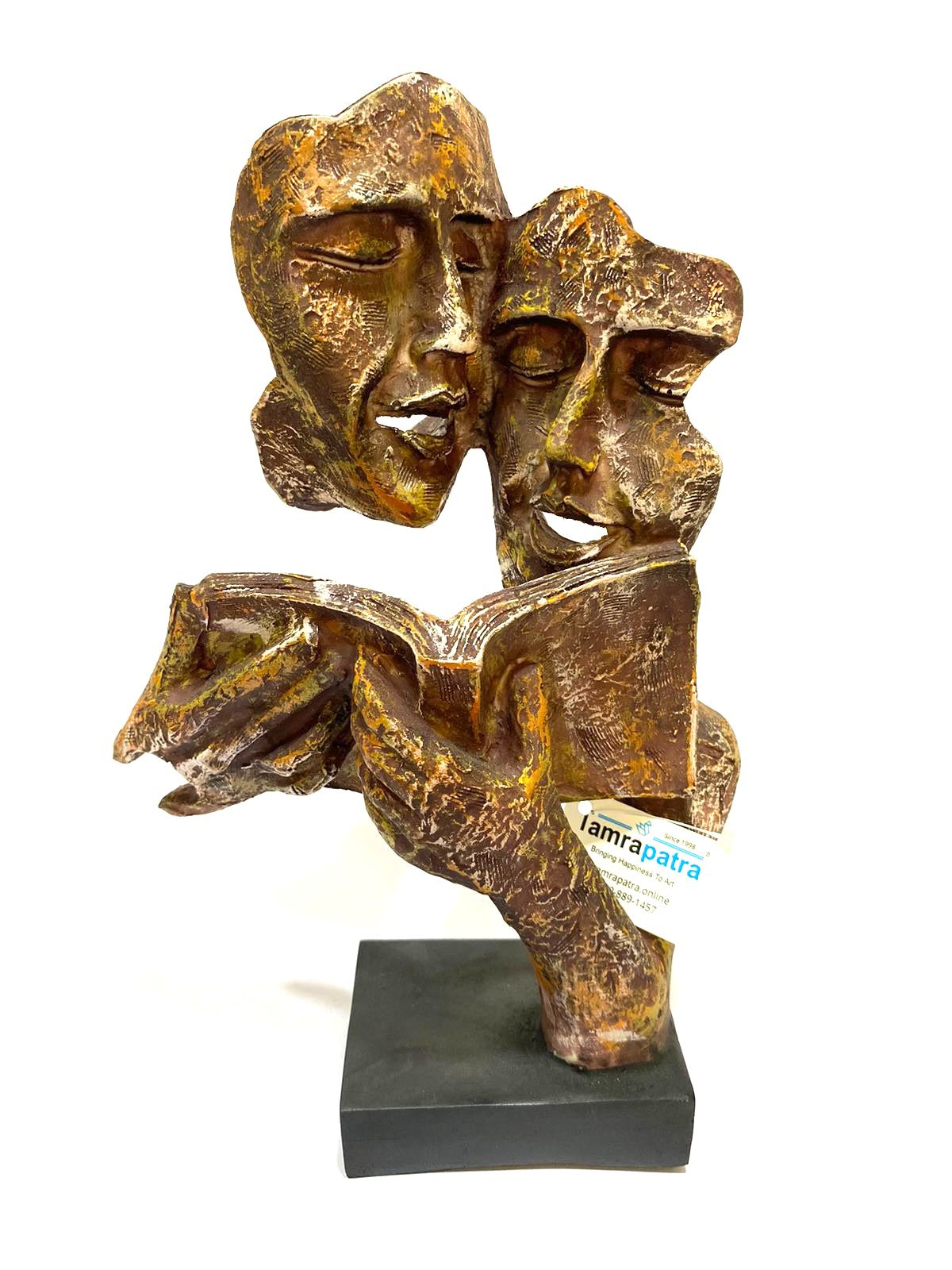 Couple Reading Book Lovers Theme Unique Artifacts Theme Statue By Tamrapatra
