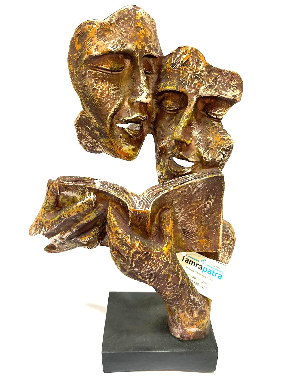 Couple Reading Book Lovers Theme Unique Artifacts Theme Statue By Tamrapatra