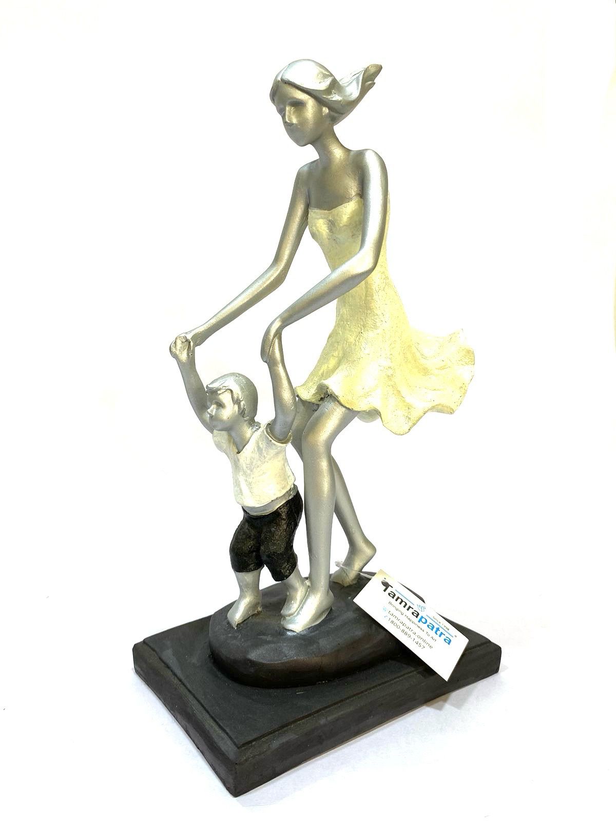 Unparalleled Modern Creation Woman Playing With Her Baby Child From Tamrapatra