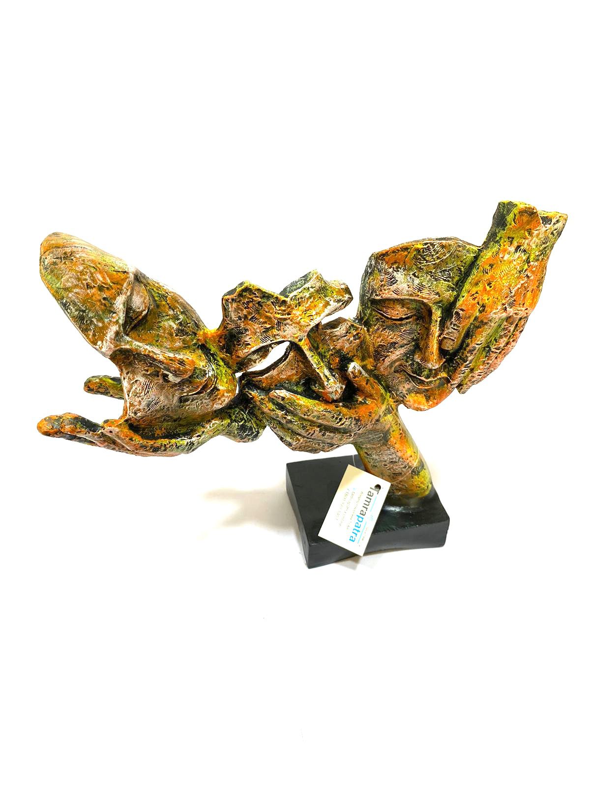 3 Faces Sculpture Artwork Interior Design Ideas With Modern Artefacts Tamrapatra