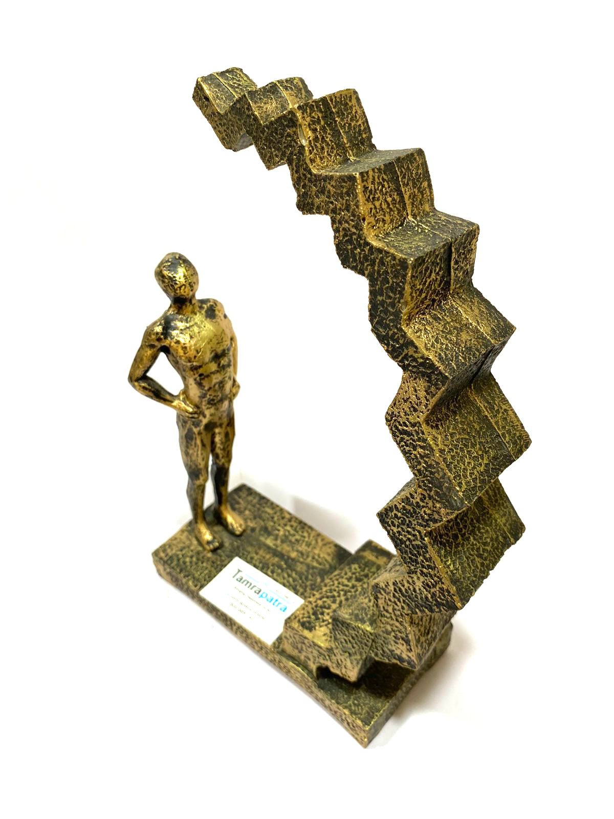 Symbolic Showpiece Man & Ladder Unique Modern Craft & Creations By Tamrapatra
