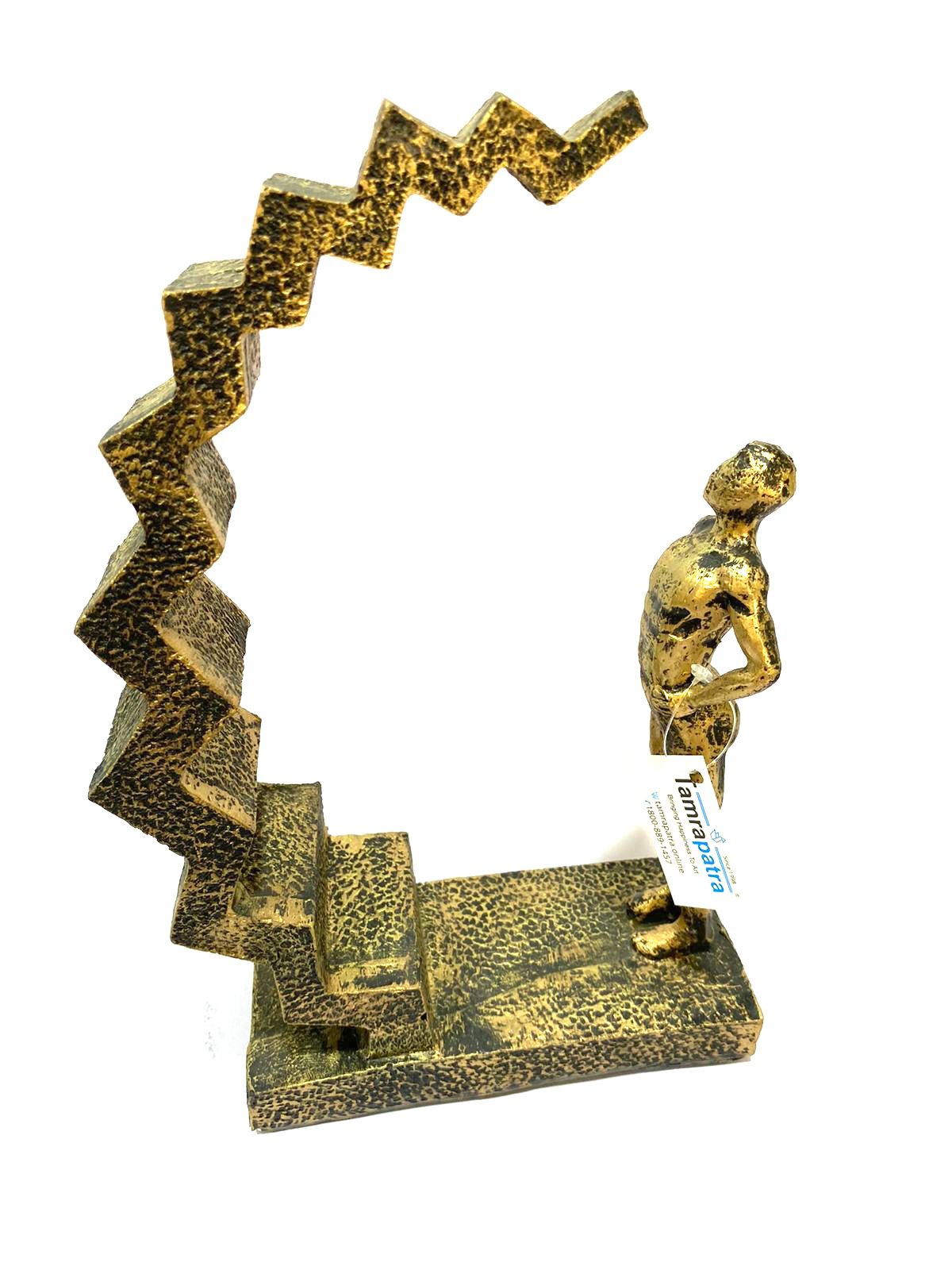 Symbolic Showpiece Man & Ladder Unique Modern Craft & Creations By Tamrapatra
