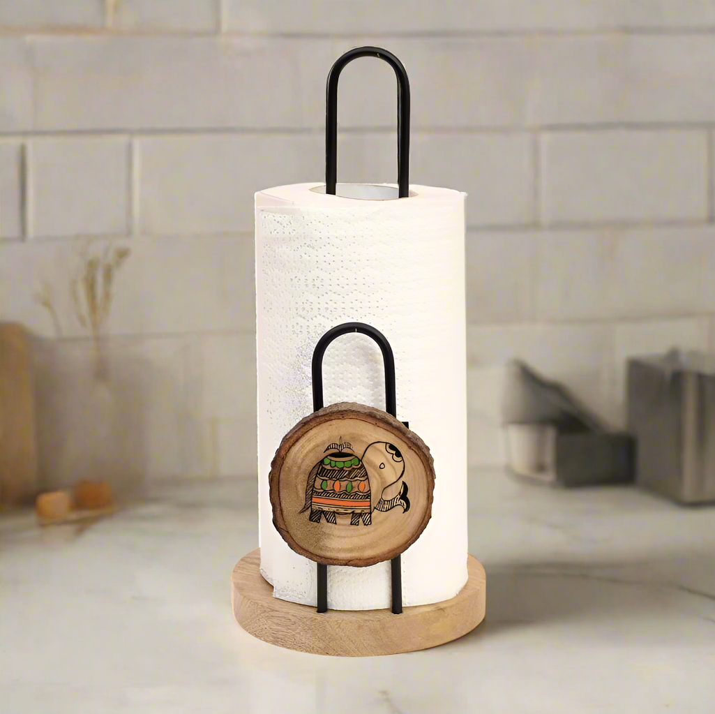 Napkin Tissue Holder Roll Design With Hand Painted Motif Creation By Tamrapatra