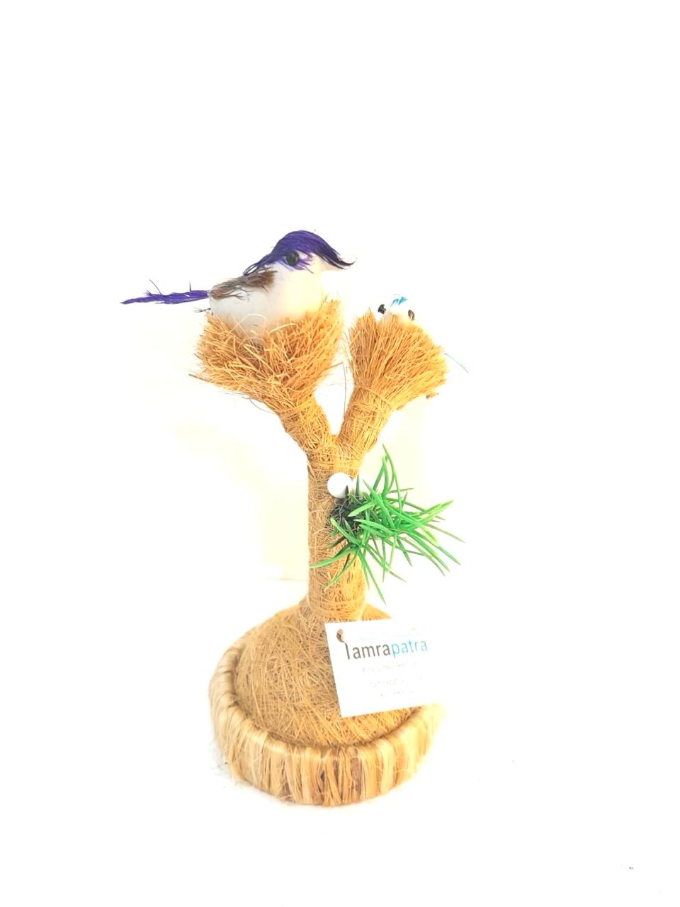 Bird Nest On Tree Unique Handcrafted Decoration Exclusive Tamrapatra