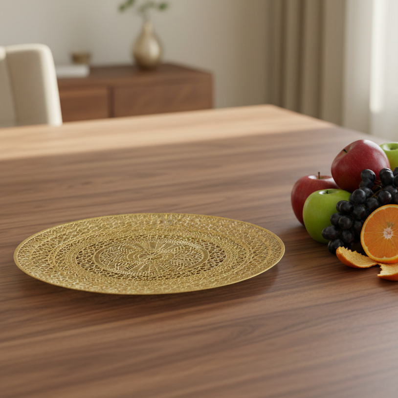 Oval Platters Carving Design Kitchenware Dinning Table Console By Tamrapatra