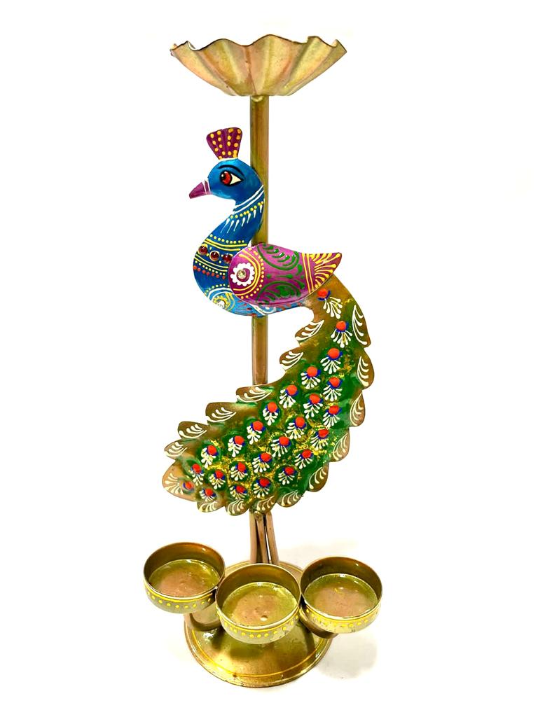 3 Metal Tea Light Holder Beautiful Hand Painted Attractive Designs From Tamrapatra