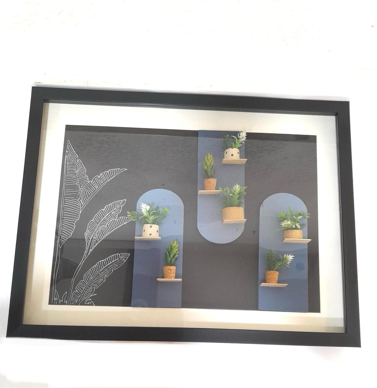 Wall Décor With Leaf Nature Based Theme Canvas MDF Hangings By Tamrapatra