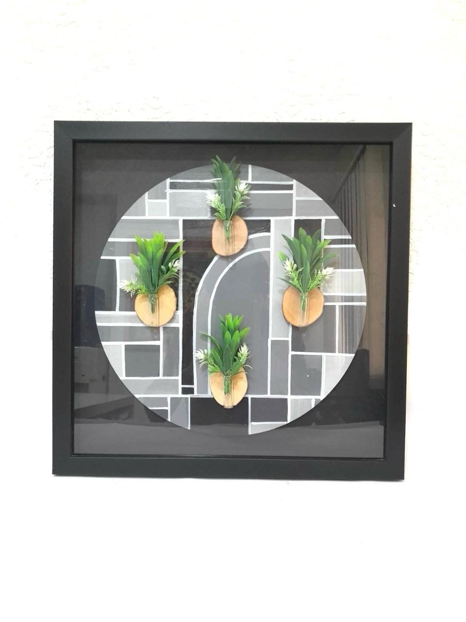 Wall Décor With Leaf Nature Based Theme Canvas MDF Hangings By Tamrapatra