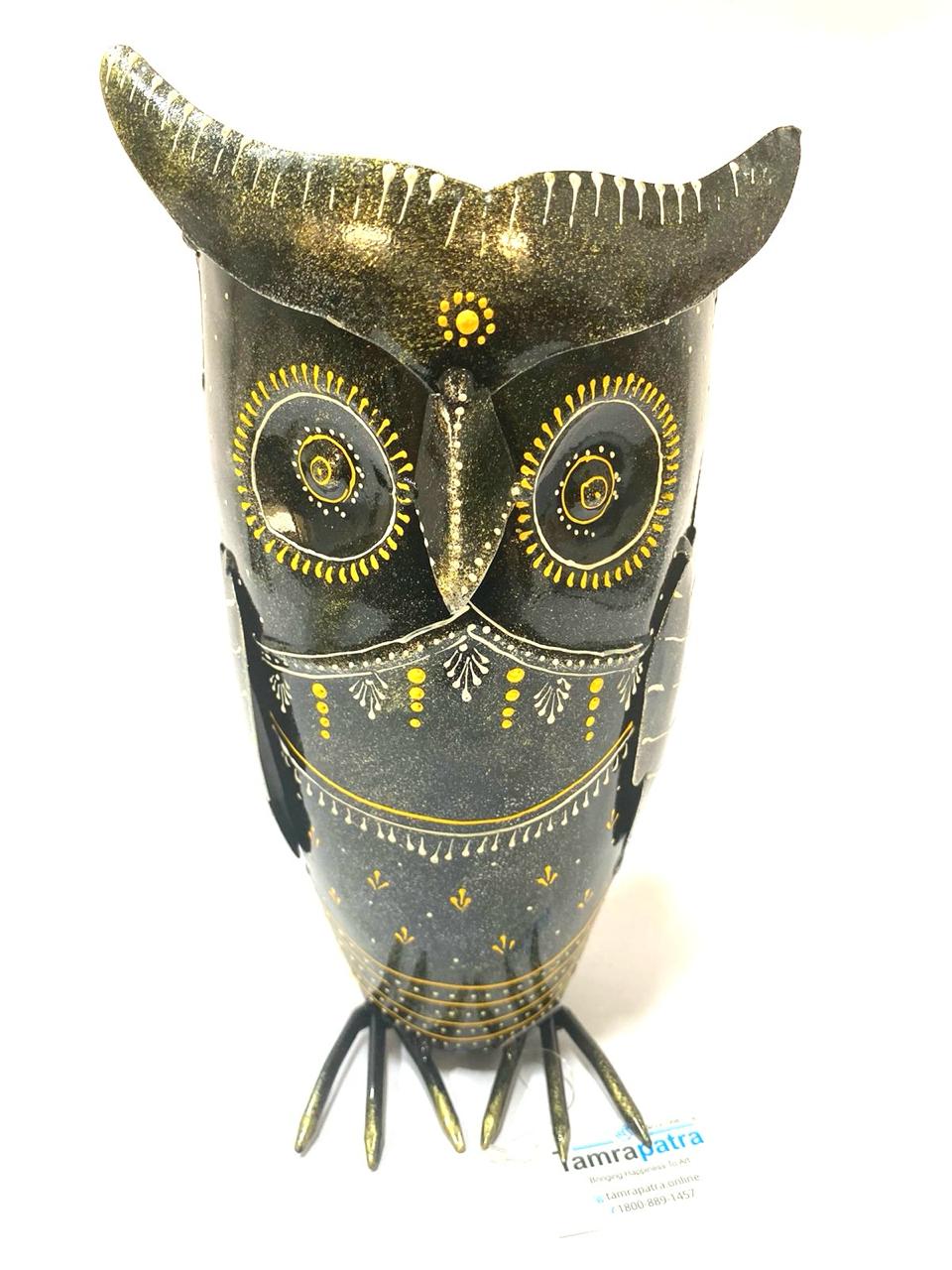 Owl Pen Flower Stand Hand Painted Metal Gifting Ideas Corporate By Tamrapatra