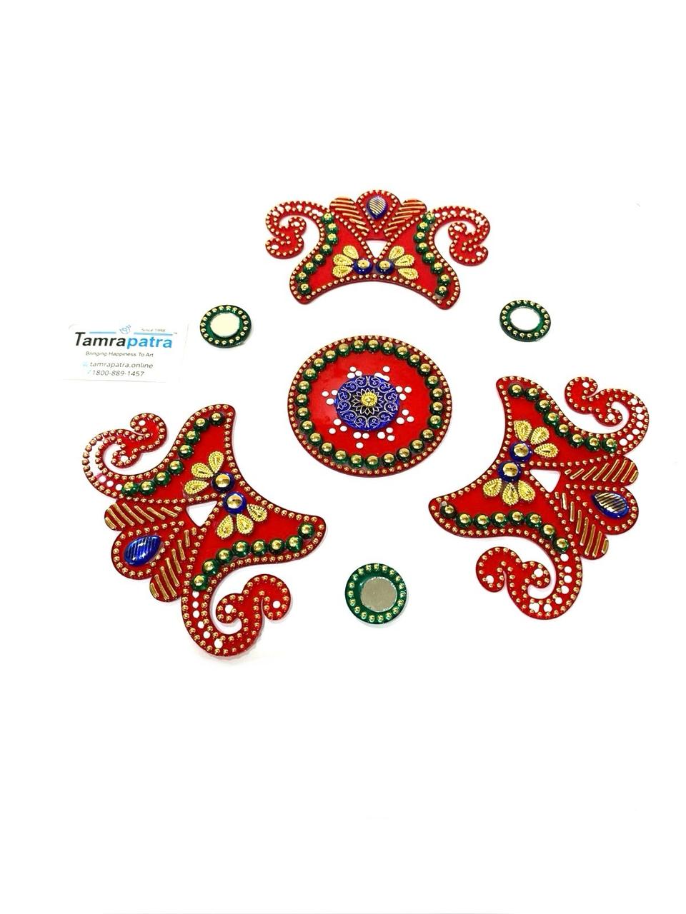 Rangoli Acrylic Design For Entrance Festival Decoration For Office Home Tamrapatra