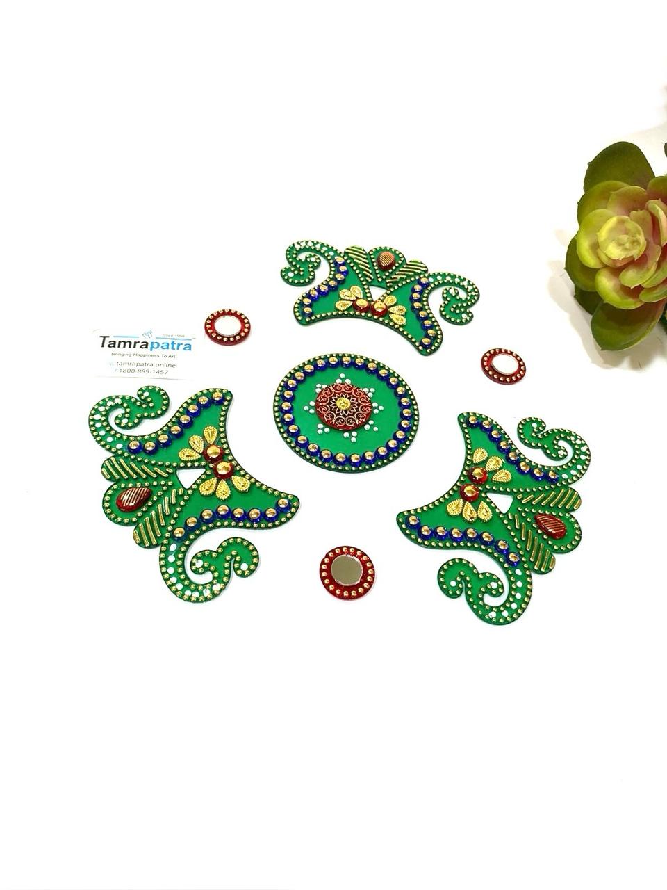 Rangoli Acrylic Design For Entrance Festival Decoration For Office Home Tamrapatra