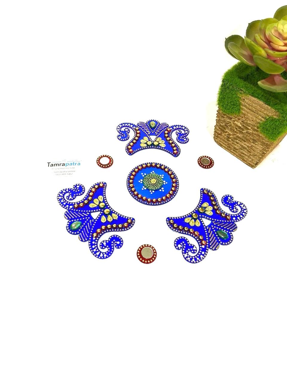 Rangoli Acrylic Design For Entrance Festival Decoration For Office Home Tamrapatra