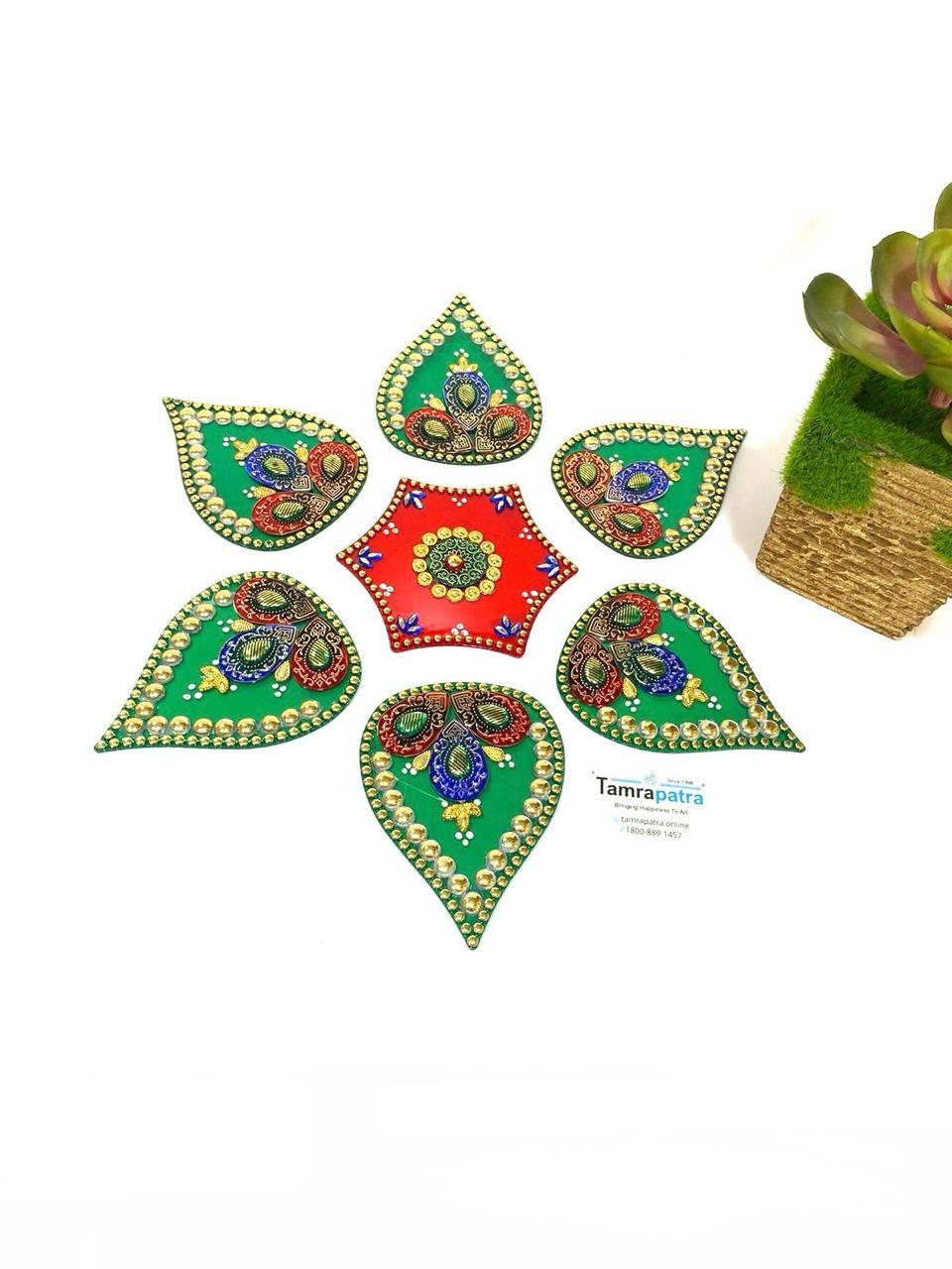 Rangoli Acrylic Design For Entrance Festival Decoration For Office Home Tamrapatra