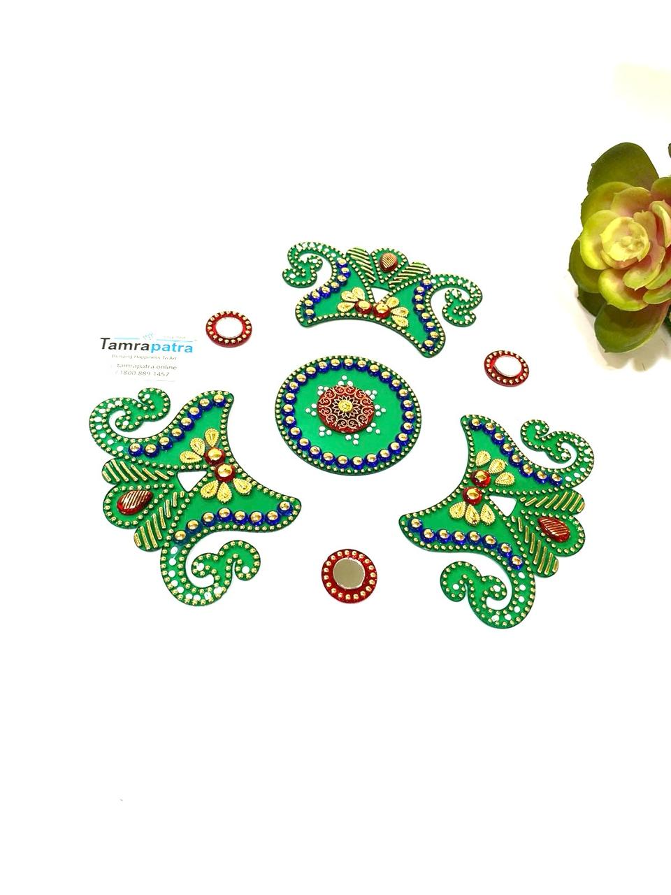 Rangoli Acrylic Design For Entrance Festival Decoration For Office Home Tamrapatra
