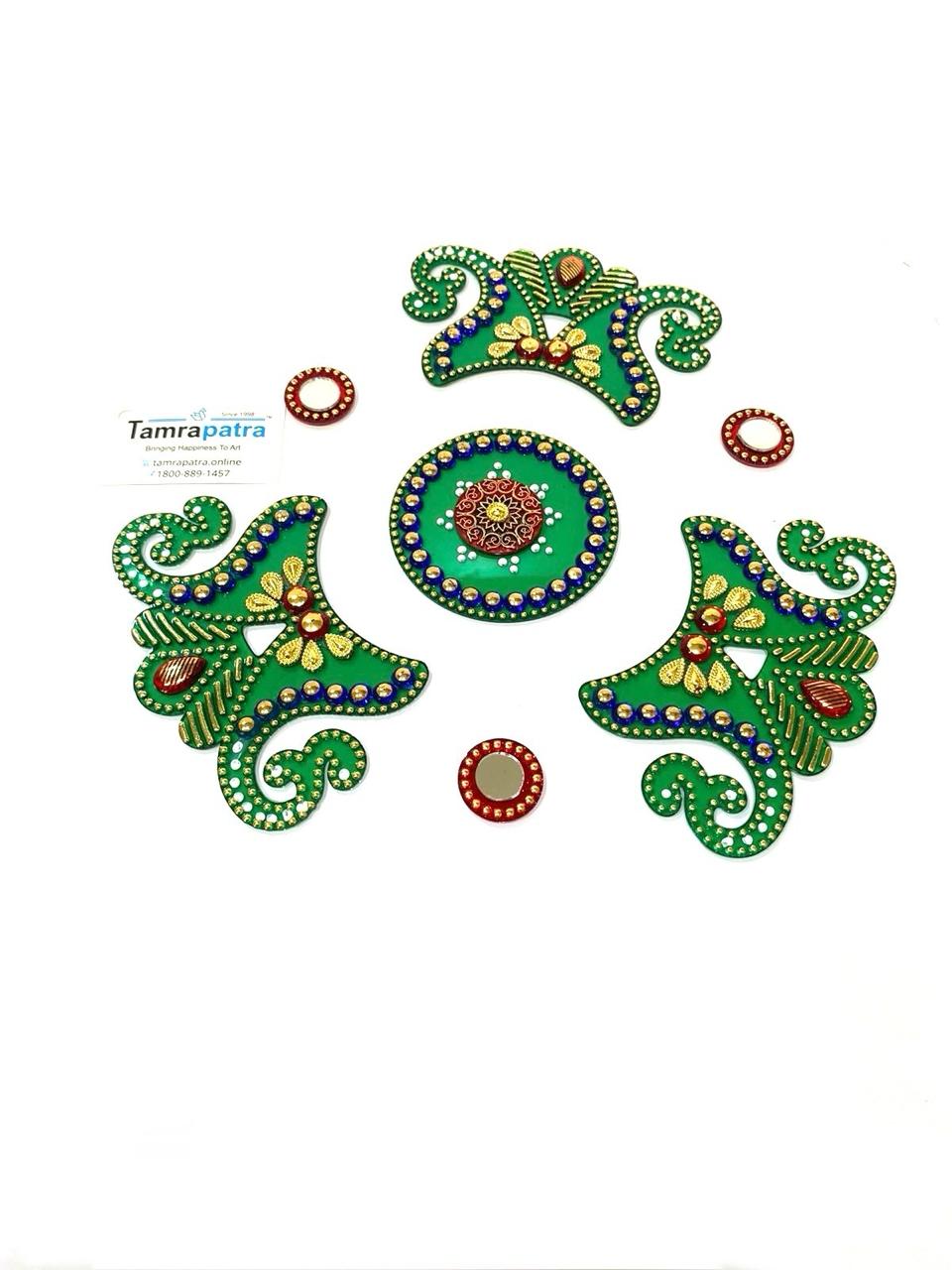 Rangoli Acrylic Design For Entrance Festival Decoration For Office Home Tamrapatra
