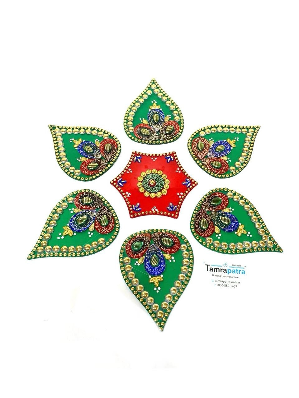 Rangoli Acrylic Design For Entrance Festival Decoration For Office Home Tamrapatra