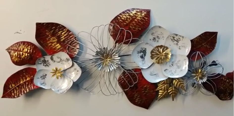 Red Floral LED Wall Décor Multicolor Beautiful Creations Artistic By Tamrapatra