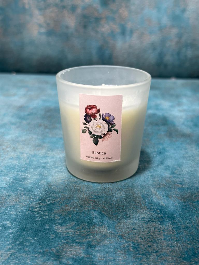 Aroma Candles In Glass Various Essence Set Of 4 Gifting’s From Tamrapatra