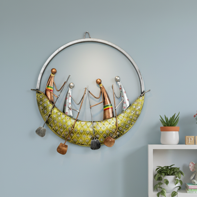 Family Sailing In Boat Unique Metal Art Liven Up Your Walls By Tamrapatra