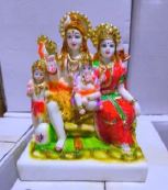 Shiv Family Spiritual God Statue Religious Gifting's & Collectible From Tamrapatra