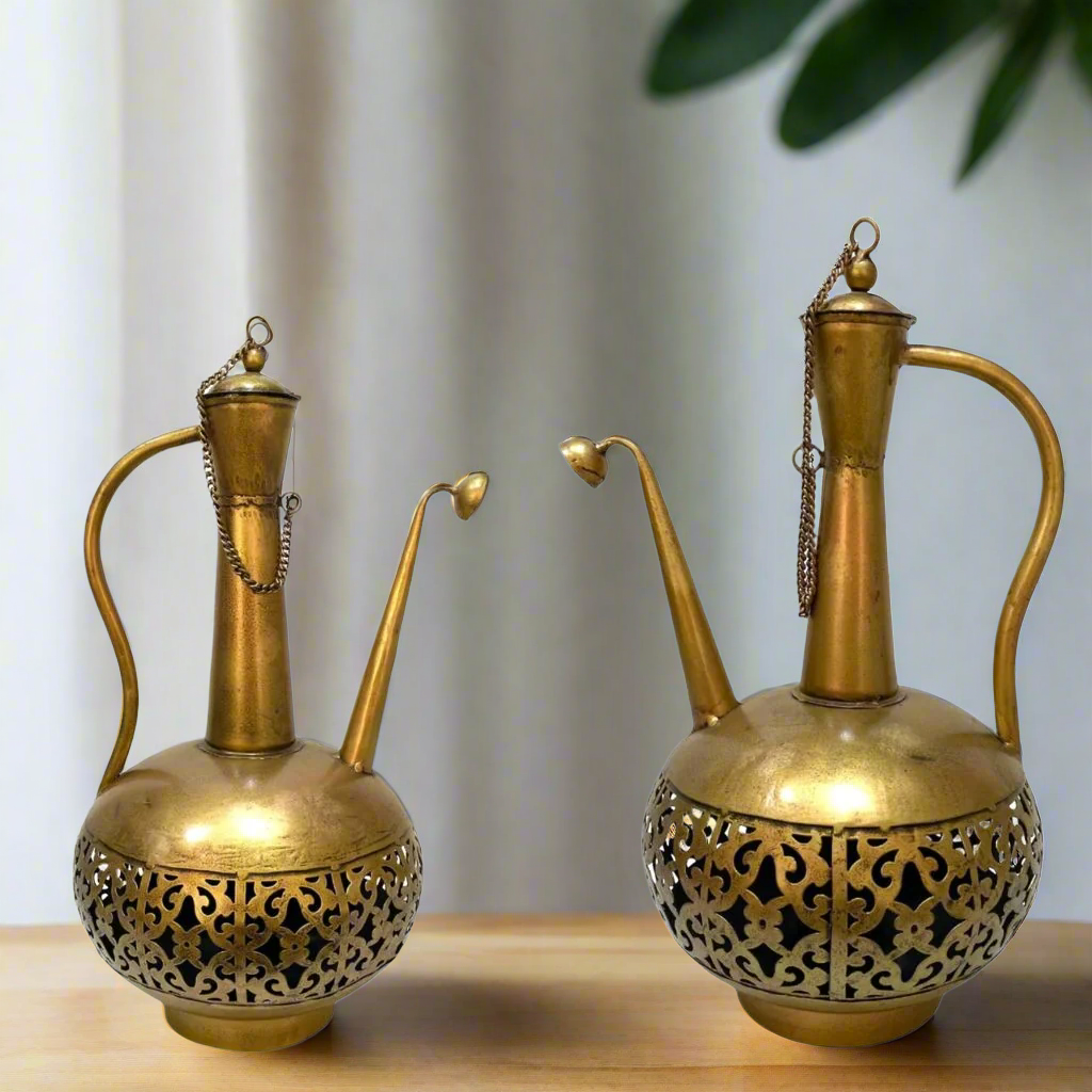 Surahi Metal Premium Collection Vintage Indian Art Royal Tealight By Tamrapatra