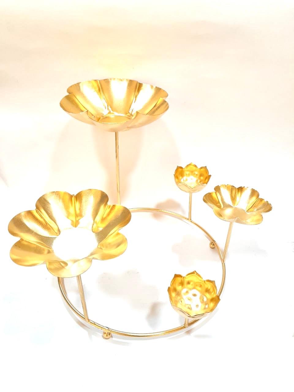 Diya Decoration Lightings Spiral Handcrafted Metal Art & Crafts From Tamrapatra