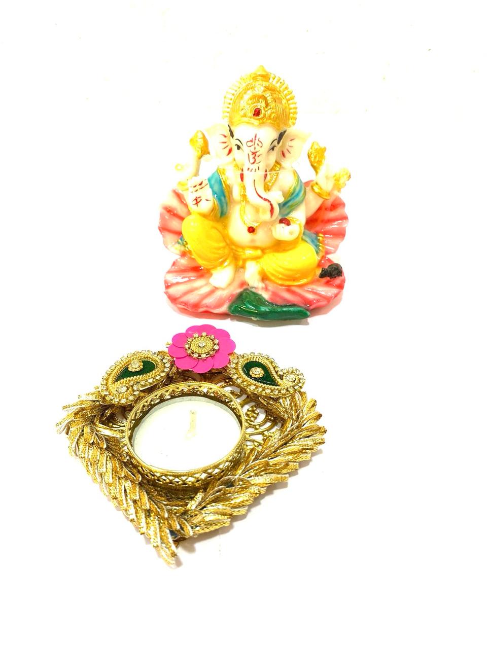 Tea Light Holders in Various Design Pooja Return Gift Ideas Handmade Tamrapatra