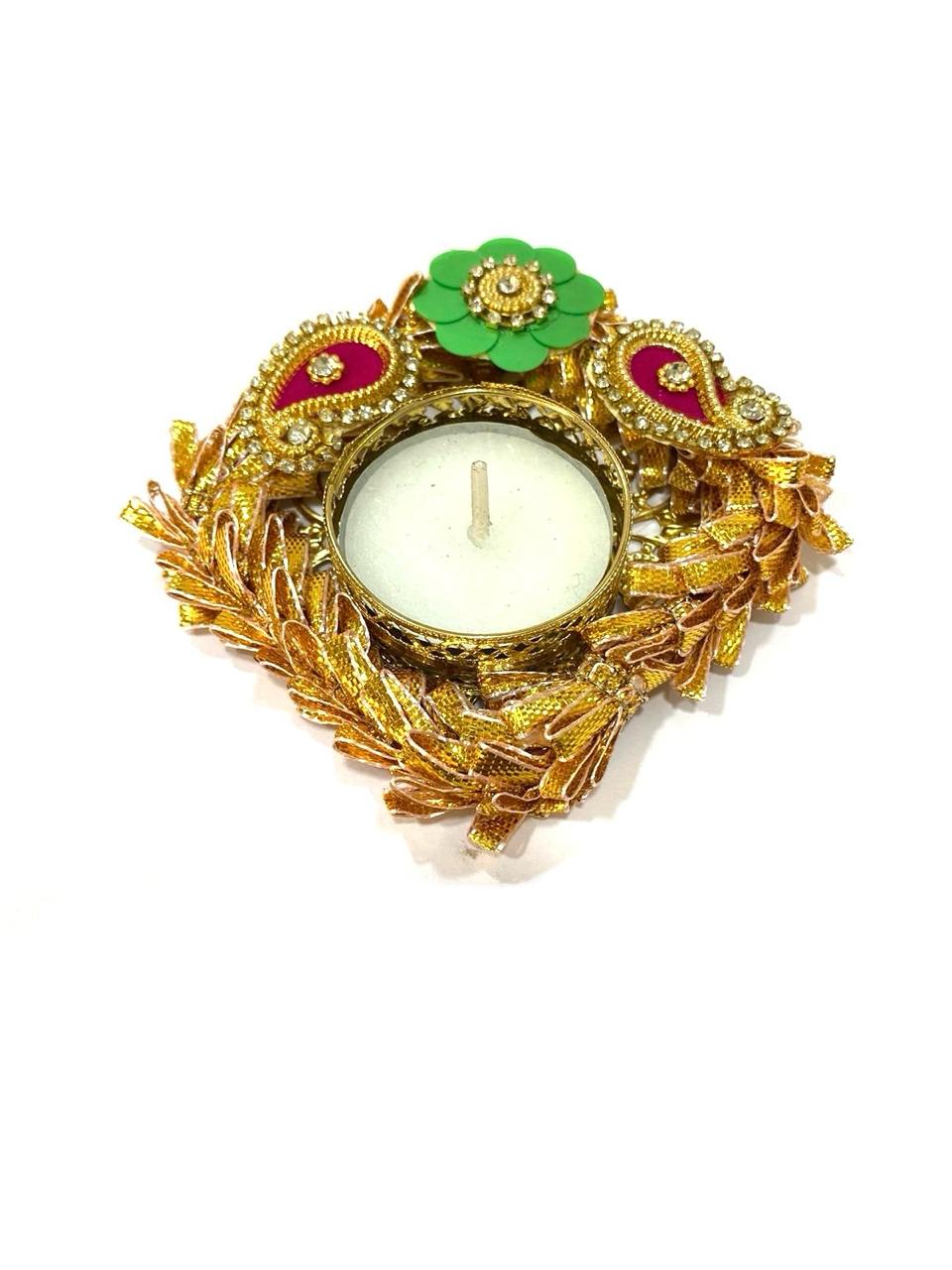 Tea Light Holders in Various Design Pooja Return Gift Ideas Handmade Tamrapatra