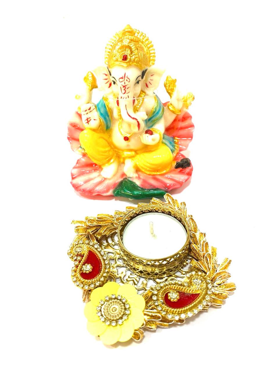 Tea Light Holders in Various Design Pooja Return Gift Ideas Handmade Tamrapatra